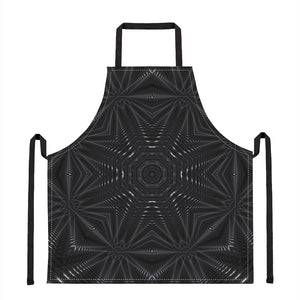 Black Kaleidoscope Print Apron