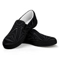 Black Kaleidoscope Print Black Slip On Sneakers
