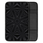 Black Kaleidoscope Print Car Center Console Cover