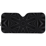 Black Kaleidoscope Print Car Sun Shade