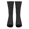 Black Kaleidoscope Print Crew Socks