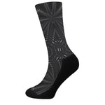 Black Kaleidoscope Print Crew Socks