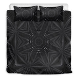 Black Kaleidoscope Print Duvet Cover Bedding Set