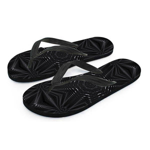 Black Kaleidoscope Print Flip Flops