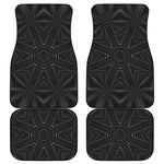 Black Kaleidoscope Print Front and Back Car Floor Mats