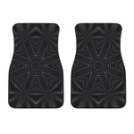 Black Kaleidoscope Print Front Car Floor Mats