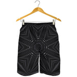 Black Kaleidoscope Print Men's Shorts