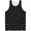 Black Kaleidoscope Print Men's Tank Top