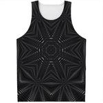 Black Kaleidoscope Print Men's Tank Top