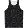 Black Kaleidoscope Print Men's Tank Top