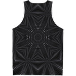 Black Kaleidoscope Print Men's Tank Top