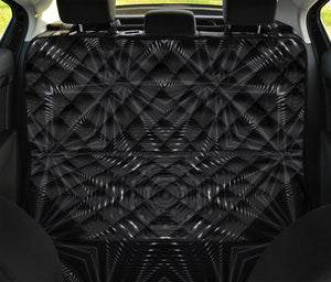 Black Kaleidoscope Print Pet Car Back Seat Cover