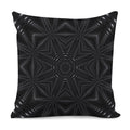 Black Kaleidoscope Print Pillow Cover