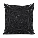 Black Kaleidoscope Print Pillow Cover