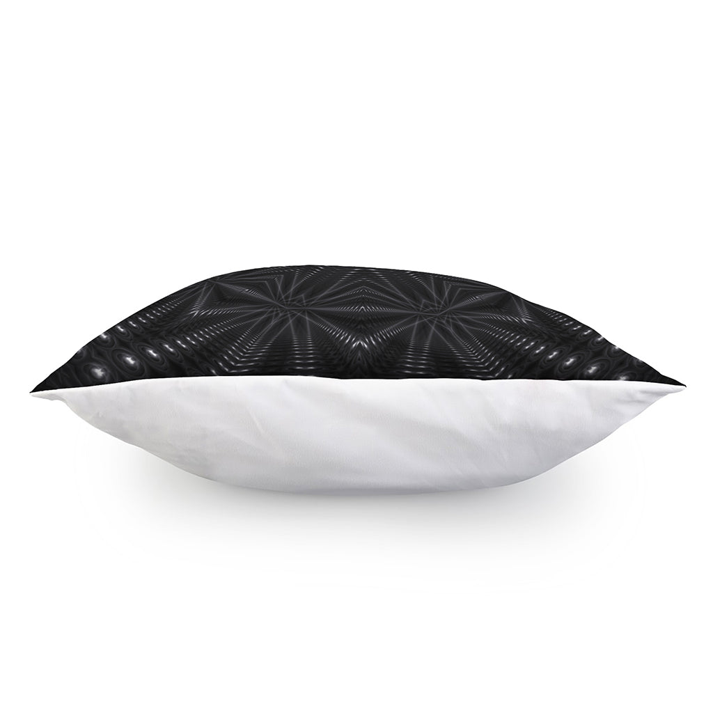 Black Kaleidoscope Print Pillow Cover