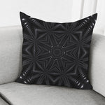Black Kaleidoscope Print Pillow Cover