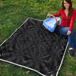 Black Kaleidoscope Print Quilt