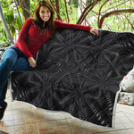 Black Kaleidoscope Print Quilt