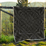 Black Kaleidoscope Print Quilt