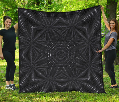 Black Kaleidoscope Print Quilt