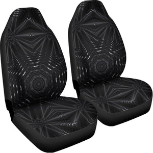 Black Kaleidoscope Print Universal Fit Car Seat Covers