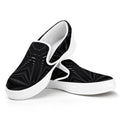 Black Kaleidoscope Print White Slip On Sneakers