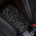 Black Leopard Print Car Center Console Cover
