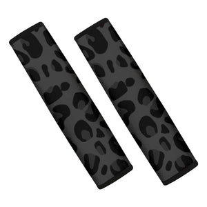 Black Leopard Print Car Seat Belt Covers