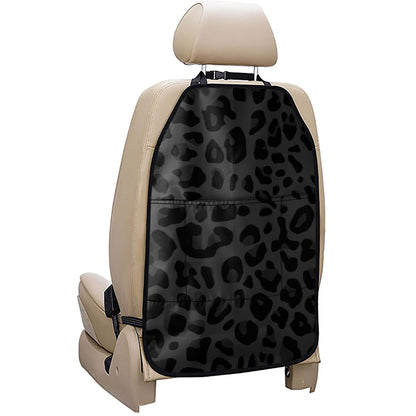 Black Leopard Print Car Seat Organizers