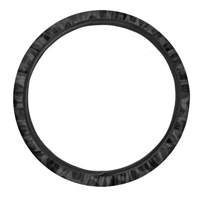 Black Leopard Print Car Steering Wheel Cover