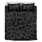 Black Leopard Print Duvet Cover Bedding Set