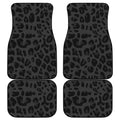 Black Leopard Print Front and Back Car Floor Mats