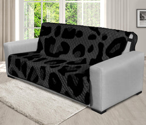 Black Leopard Print Futon Protector