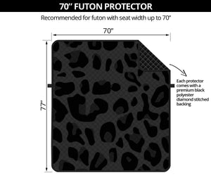 Black Leopard Print Futon Protector