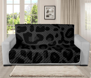 Black Leopard Print Futon Protector