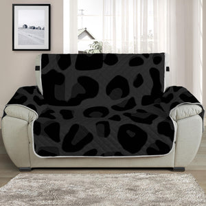 Black Leopard Print Half Sofa Protector