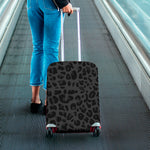 Black Leopard Print Luggage Cover