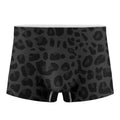 Black Leopard Print Men's Boxer Briefs