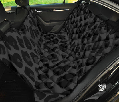 Black Leopard Print Pet Car Back Seat Cover