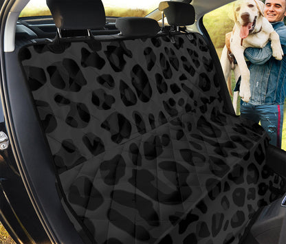 Black Leopard Print Pet Car Back Seat Cover