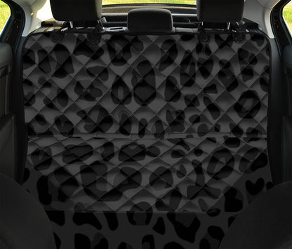 Black Leopard Print Pet Car Back Seat Cover