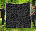 Black Leopard Print Quilt