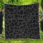 Black Leopard Print Quilt