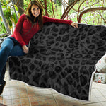 Black Leopard Print Quilt