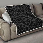 Black Leopard Print Quilt