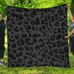 Black Leopard Print Quilt