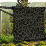 Black Leopard Print Quilt