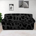 Black Leopard Print Sofa Cover
