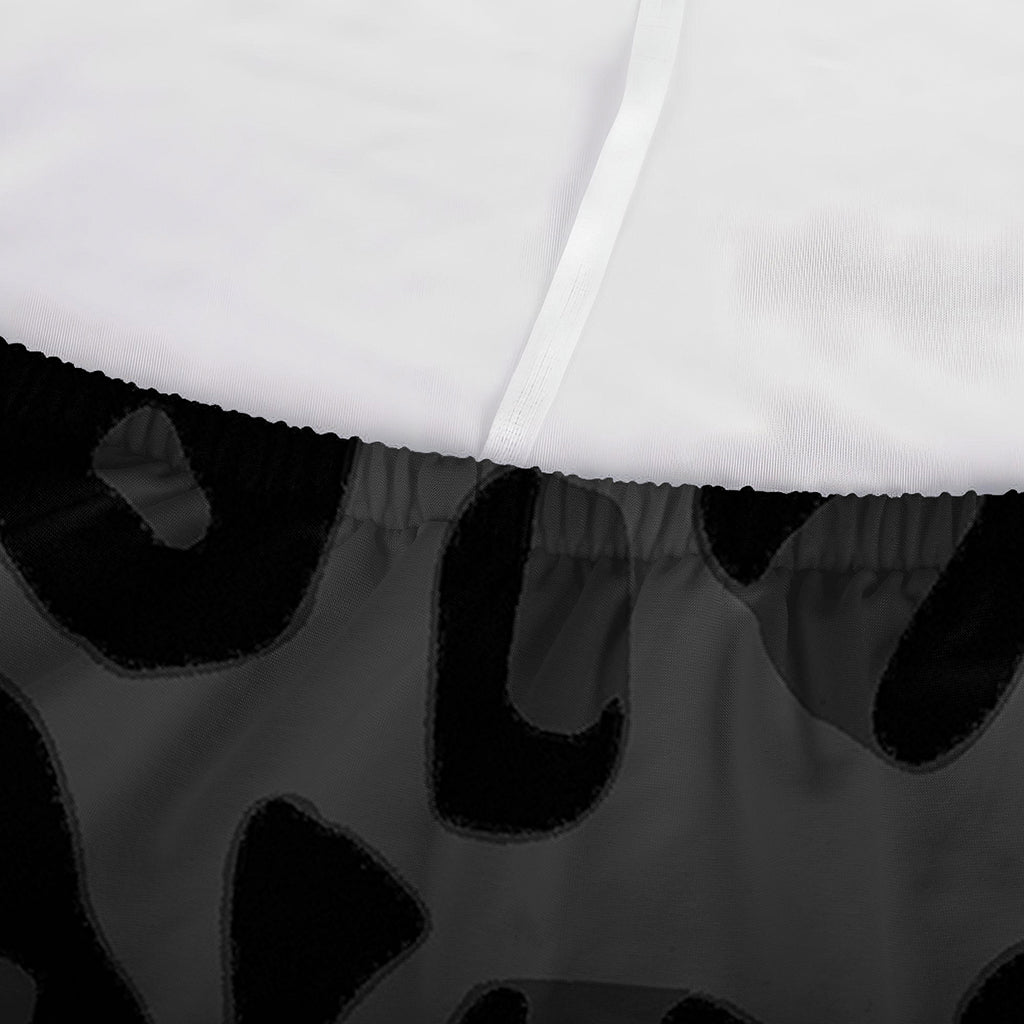 Black Leopard Print Sofa Cover