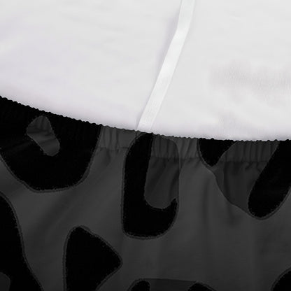 Black Leopard Print Sofa Cover